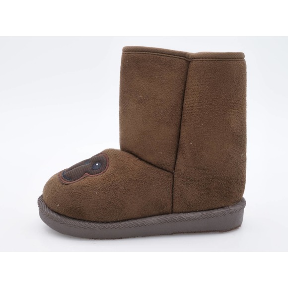 Ameta Boots Kids Size 10 Brown Monkey Face Side Zip Faux Suede Mid Calf - Picture 2 of 10